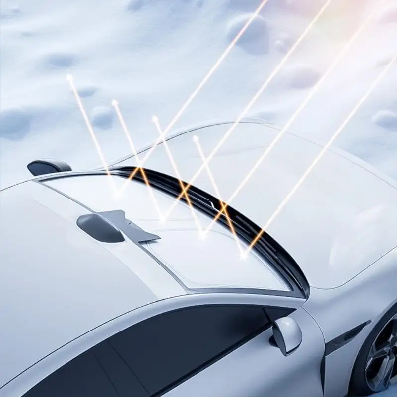 ستارة ظلة للسيارة سميكة واقية من الشمس غطاء قابل للطي للزجاج الأمامي X37F #3