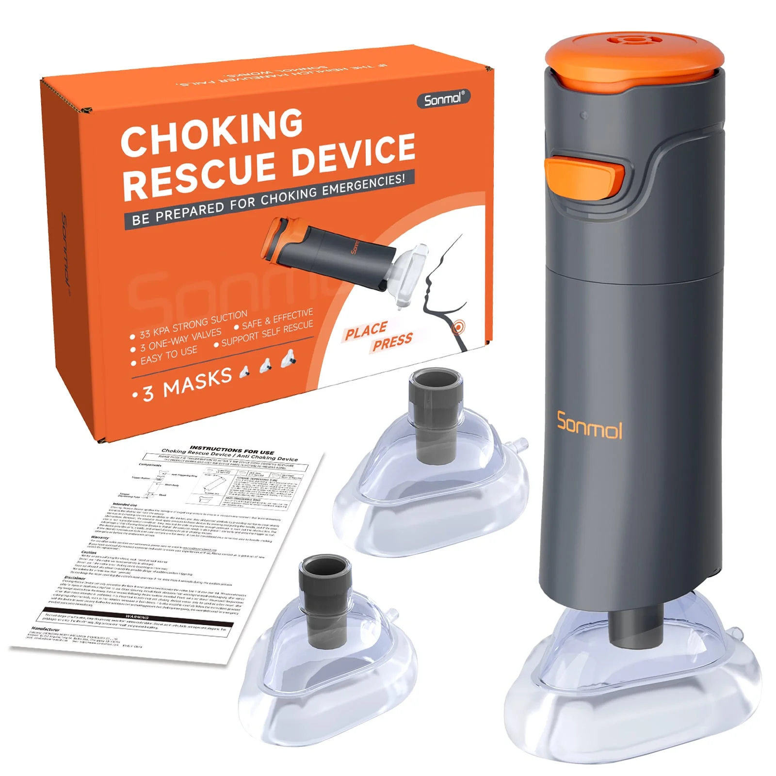 

Auto CPR First Aid Choking Device Outdoor Home CPR Choking Emergency Equipment Adult Children Breath Rescue Anti Asphyxia Device