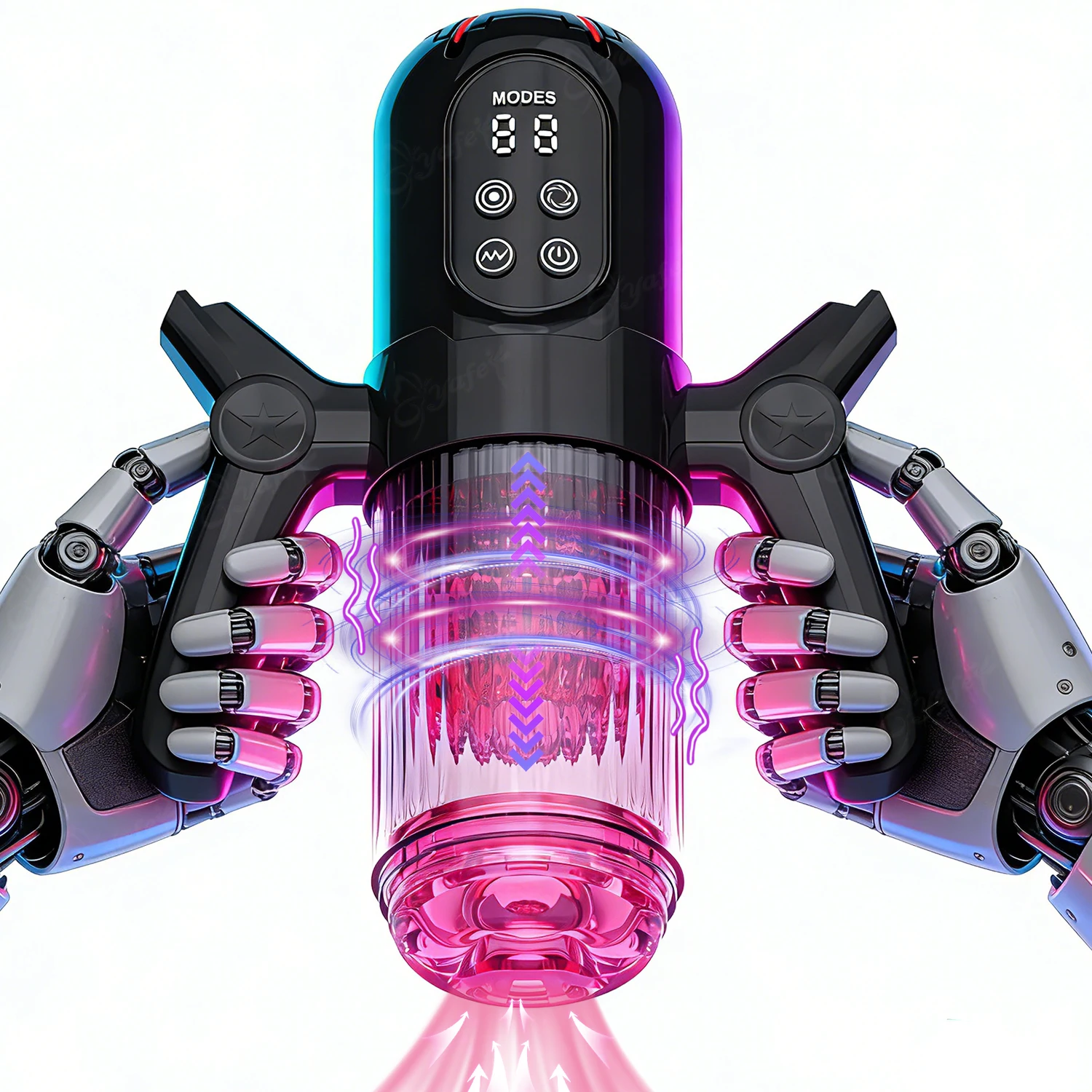 Handle Male Masturbator Penis Pump Sex Toy Powerful Thrusting Rotating Vibrating Sucking Licking Mode Pocket Pussy Adult Sex Toy