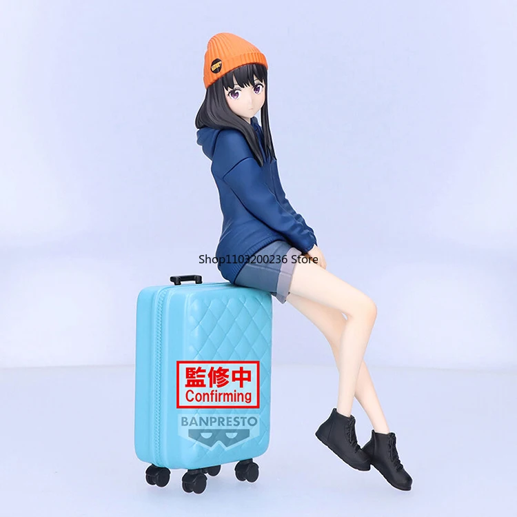 BANDAI Original Lycoris หดตัว Chisato Nishikigi Inoue Takina Travel อะนิเมะ Action Figure เดสก์ท็อปเครื่องประดับการ์ตูนตัวเลข