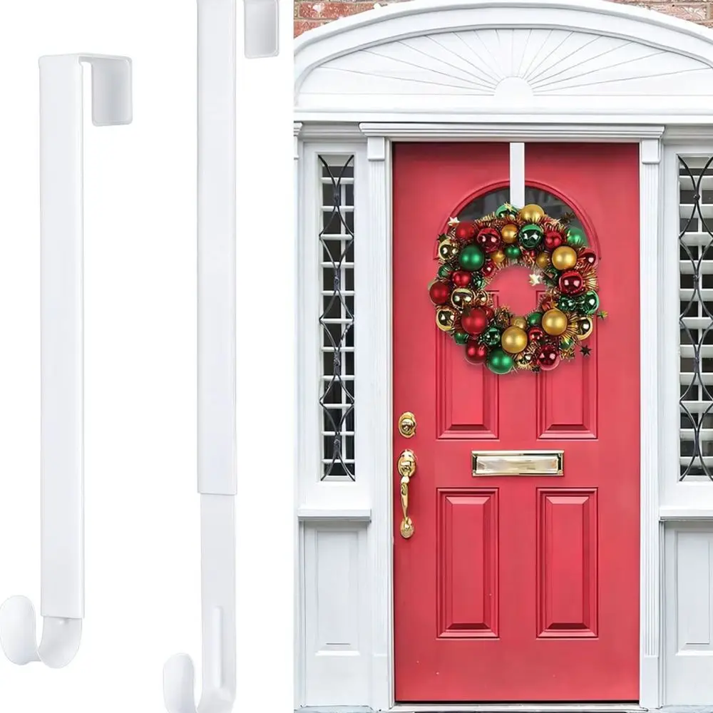 Adjustable Metal Wreath Hanger Durable Door Hook For Christmas Garland Seasonal Decoration Home Organization