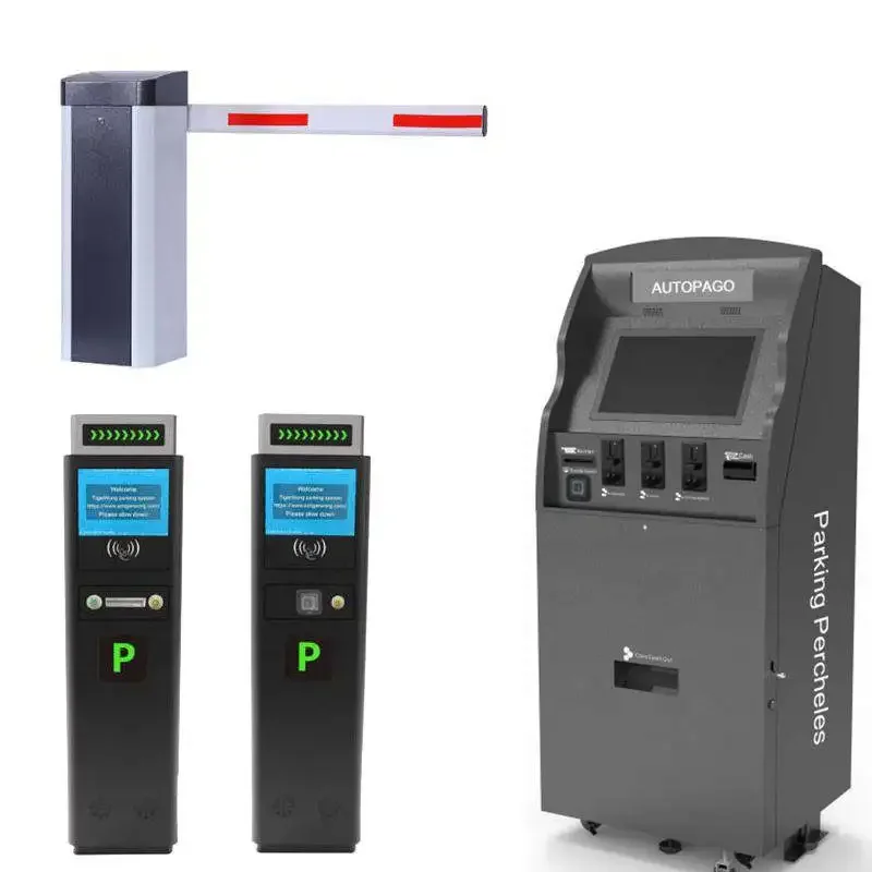 Parcheggio per traffico stradale autostradale Dispenser di carte RFID Biglietto Quiosco di pagamento Sistema di parcheggio per cancello barriera con braccio per telecamera LPR