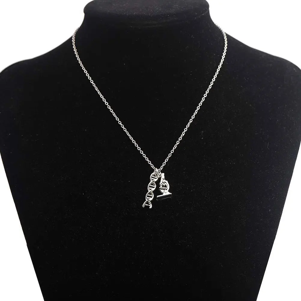

2Pcs Alloy Microscope Necklace Creative Pendant High Quality Jewelry Gift for Elegant Look Creative Necklace