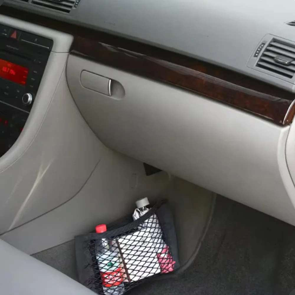 Car storage bag Trunk  Seat Elastic String Net Magic Sticker Universal Storage Bag Pocket Auto Organizer Seat Back Bag image 5