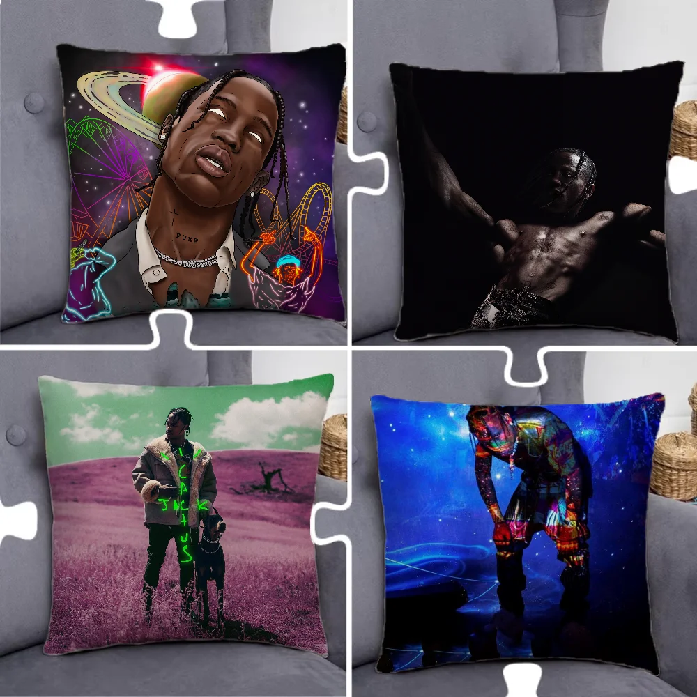 

Travis S-Scott Pillow Case Pillowcase Home Sofa Cushions Car Cushions Pillowcover Office Pillowshell Pillow