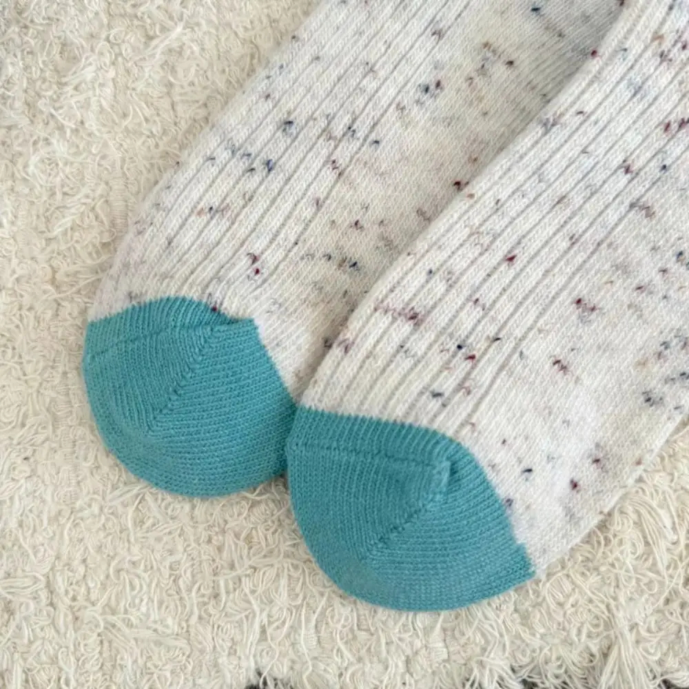 Cute Thick Warm Socks Soft Breathable Mixed-color Dot Women Stockings Cotton Colored Socks Female