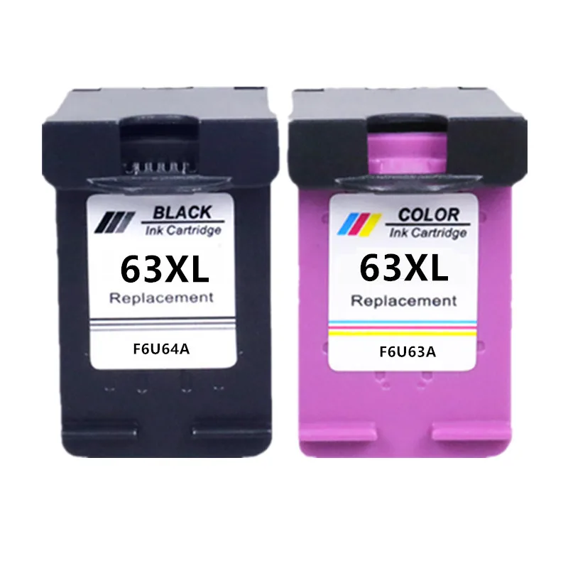 63XL Re-Manufactured for hp63 Replacement for HP 63 XL Ink Cartridge for Deskjet 1110 1111 1112 2130 2131 2132 Printer