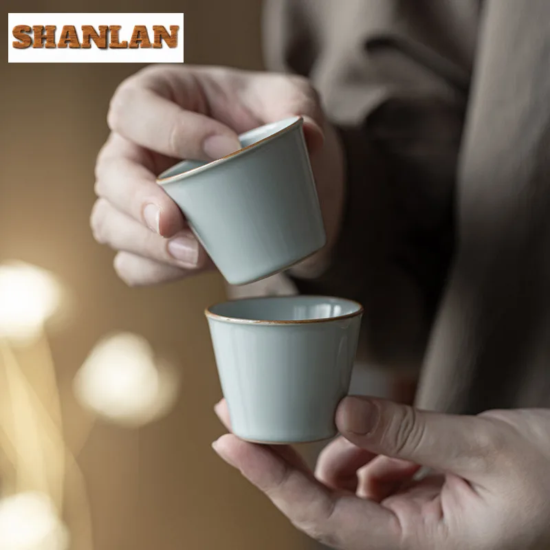 

2 шт./лот керамическая чашка ручной работы Azure Ru Kiln Handamde с треснувшим льдом глазурь Master Cup чашка для медитации чайная чаша кунг-фу чайный набор 60 мл