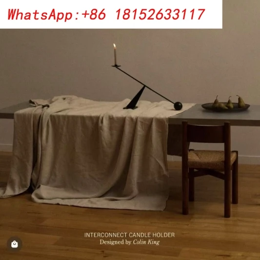 モダン ミニマリスト ブラック キャンドルスティック クリエイティブ シンプル パーソナリティ 幾何学模様 レストラン キャンドルライト ディナー ロマンチック MM