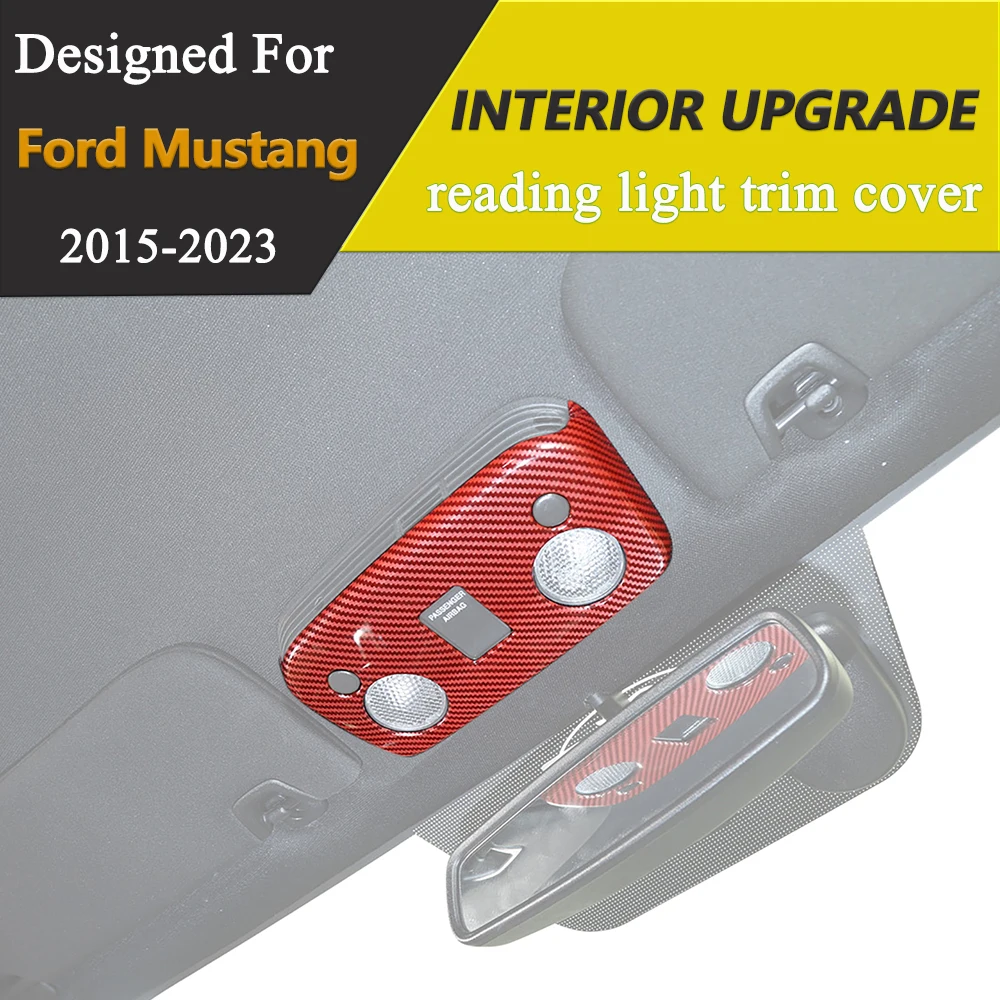 Center Console Roof Reading Light Panel Cover Trim for Ford Mustang 2015-2023 Interior Mouldings Decoration Accessories ABS
