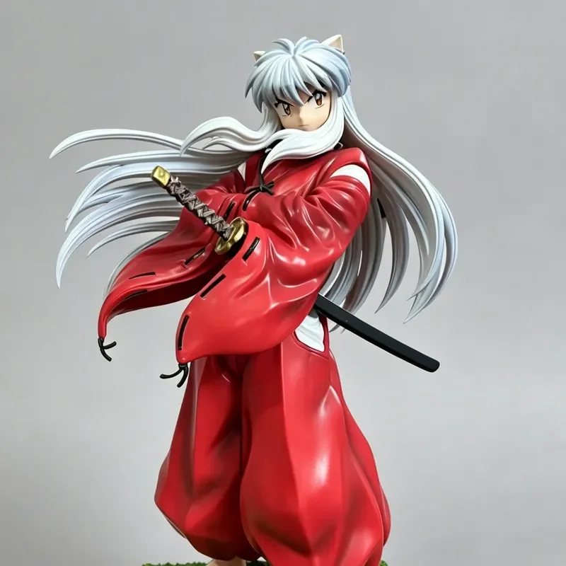 Figurine d'anime Inuyasha, Kimono Rouge, Statue en Pose Debout, Ornement de Bureau, Modèle de Collection, Cadeau, Décoration Tendance, Jouet