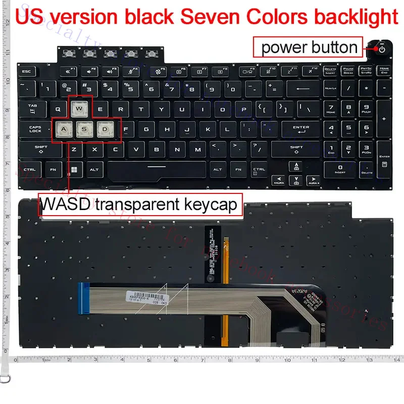 NEW US/RU Laptop Keyboard Backlight For ASUS TUF Gaming FA506 FA506H FA506I FX506 FX706L FA706