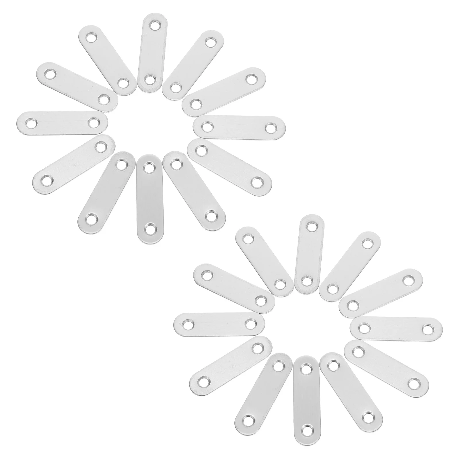 

40Pcs Heavy Duty Stainless Steel Flat Corner Braces Furniture Assembly Fixing Brackets 57mm Thickened Metal Connectors