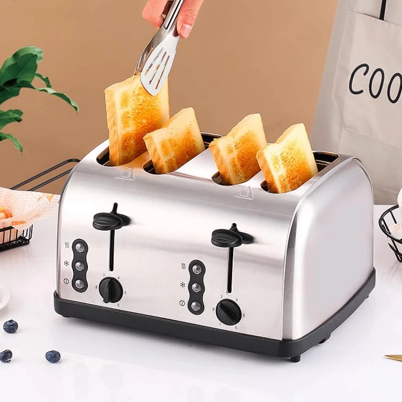 220V Fully Automatic Toaster Toaster  2 Slices 4 Slices Heated Toast