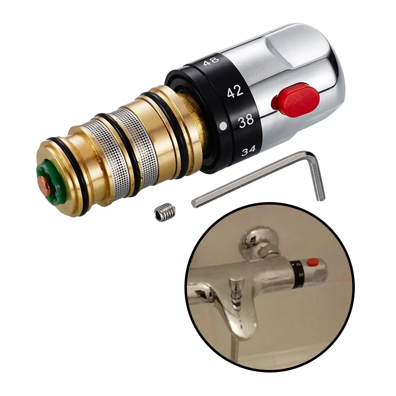 

Термостатический смеситель для ванны и душа, термостойкий клапан, фитинги для раковины, биде, ванной комнаты, кухни