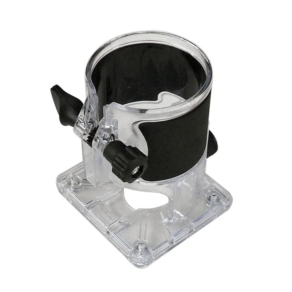 Transparent Plastic Base Cover For For Edge Trimmer Woodworking Engraving Machine Electric Router Tool Protective Accessory Blac