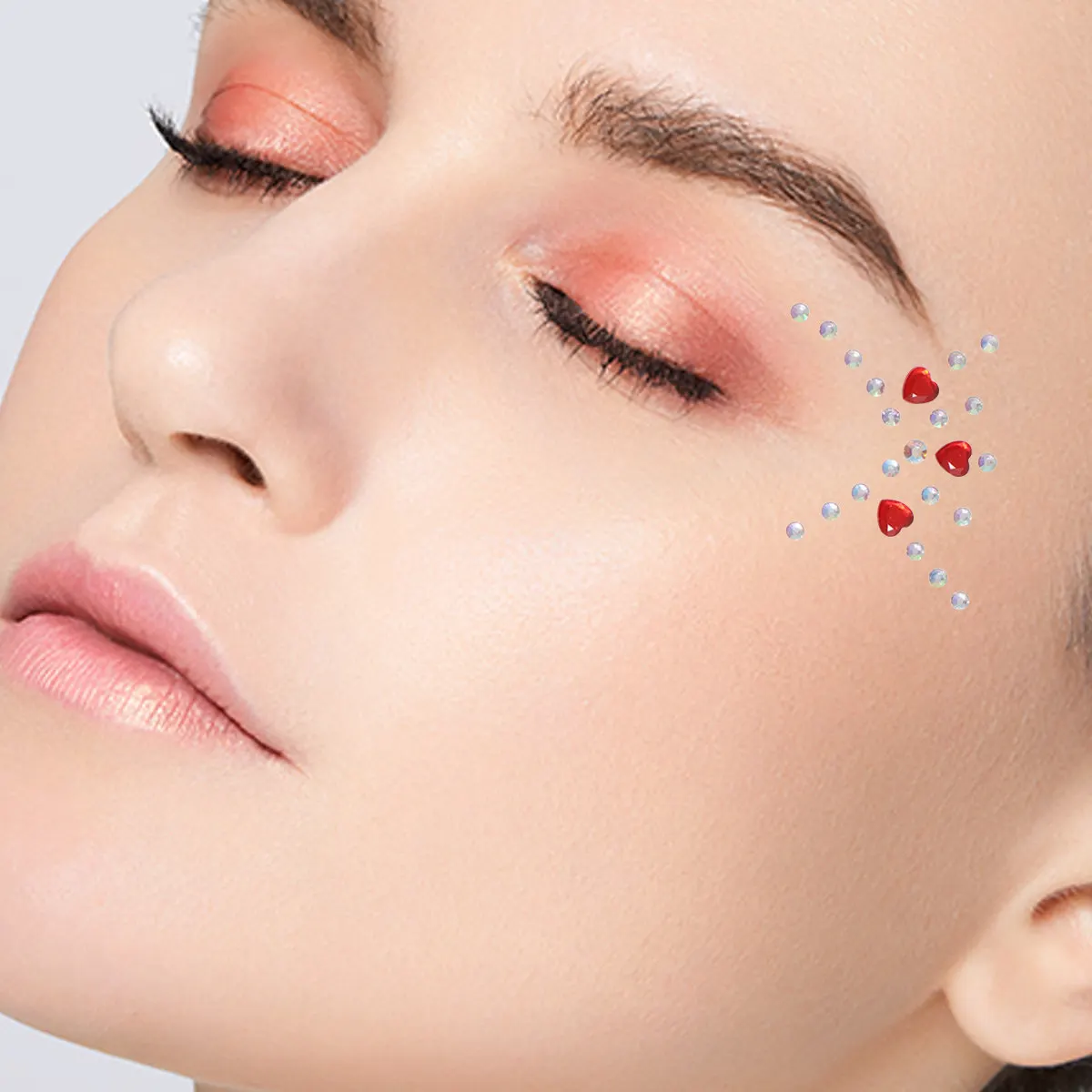

5 Sheets Face Jewels Self Adhesive Gems Sticker for Facial Rhinestone Stickers Body