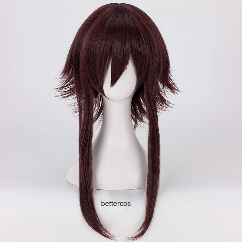 KonoSuba God's Blessing On This Wonderful World Megumin Cosplay Wigs Dark Red Brown Heat Resistant Synthetic Hair Wig + Wig Cap