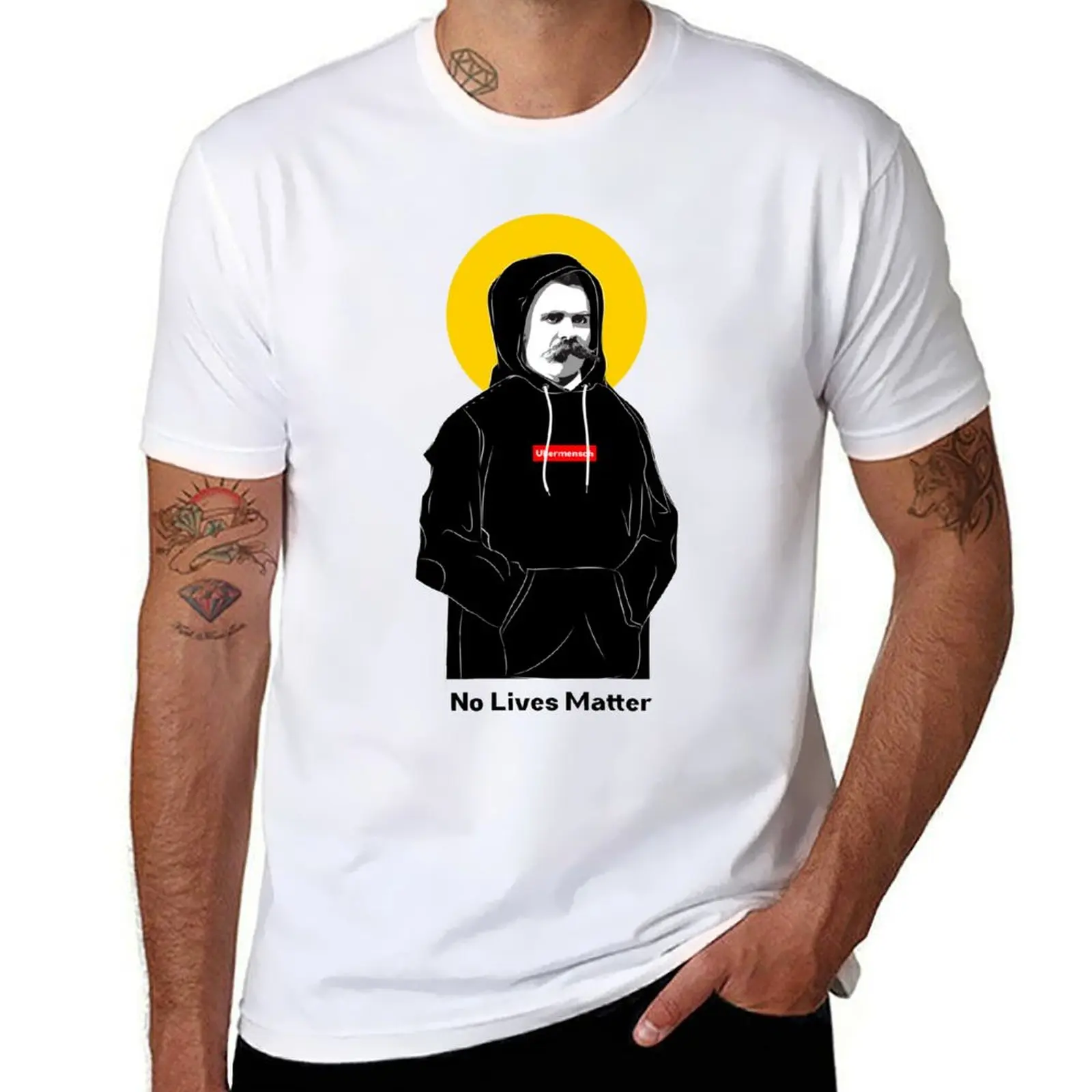 

pack man shirts Nietzsche t shirts printed pack t for shirts man man Ubermench Nihilist for for T-Shirt white cotton t