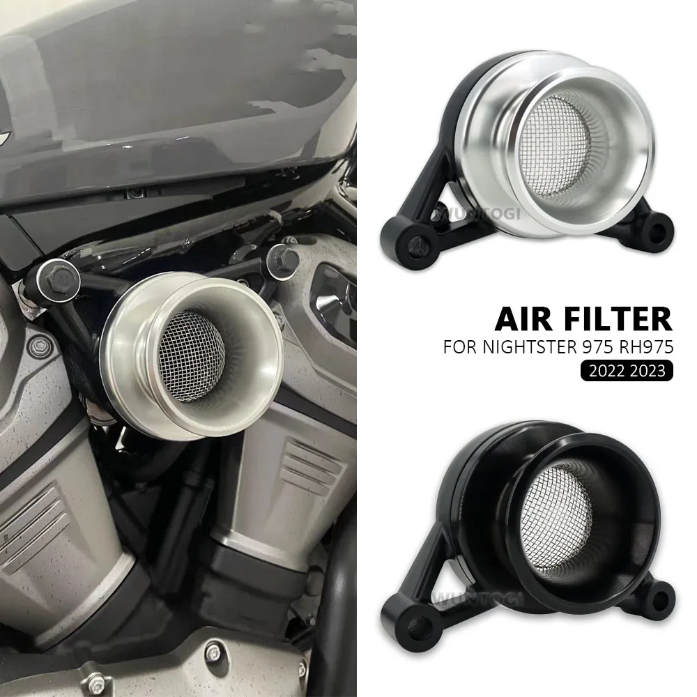 For Nightster 975 RH 975 Nightster975 2022 2023 Air Cleaner Intake Filter Cover Velocity Stack NIGHTSTER 975 Motorcycle Accessor