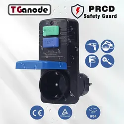 RCD Safety Plug Personal Protection Adapter Socket FI Circuit Breaker Secure Connector For Outdoor Anti-Electric Shock IP54 16A