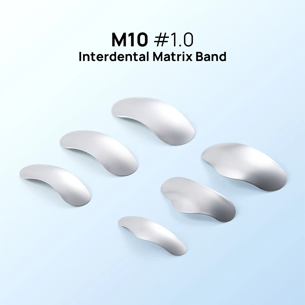 100 Stück/Packung AZDENT Dental Metallmatrizen, Sektionale Matrizenbänder, Konturiert M10, Harte Nachfüllformblätter, Sterilisierbar, für Zahnmedizin – Detail 1