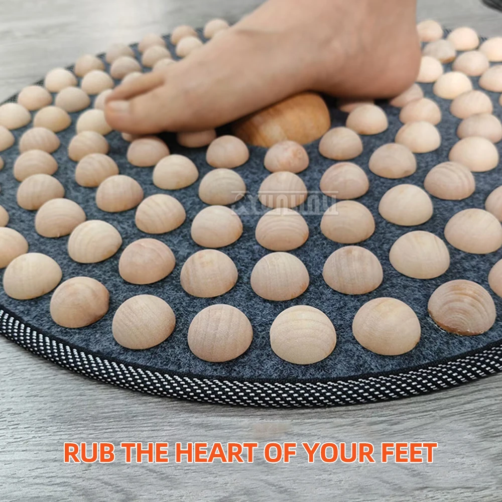 Yunlin Li Household Solid Wood Foot Massage Mat Foot Therapy Massage Walking Blanket Acupressure Board Home Massage