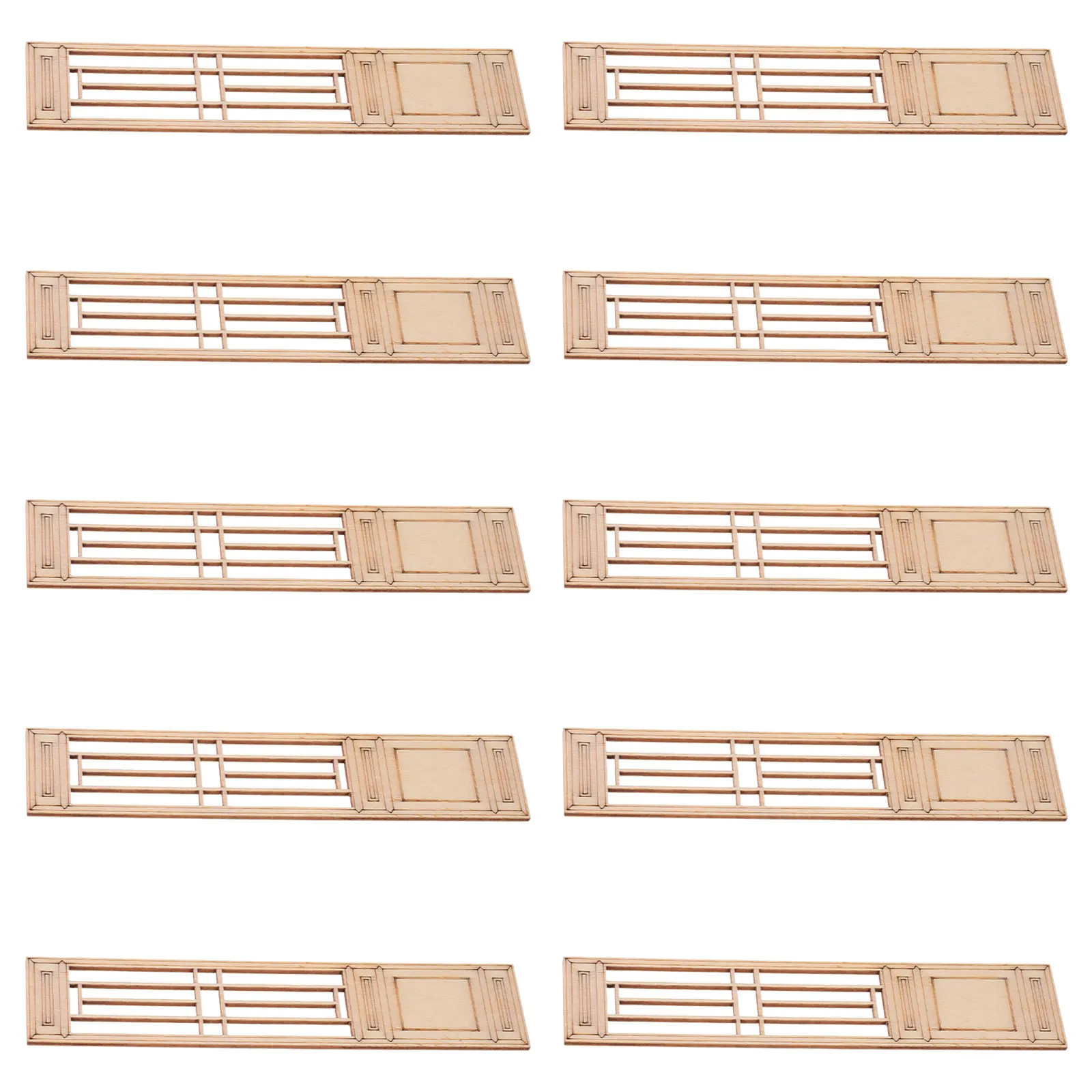 

10 шт. миниатюрные китайские деревянные двери, окна, ручная резная панель экрана, декоративный разделитель конфиденциальности, сказочный сад, кукольный домик
