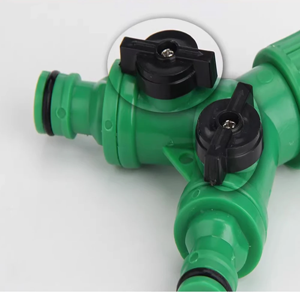 موصل Y لخرطوم الحديقة ثنائي الاتجاه - صمام توصيل سريع مع مفتاح تشغيل/إيقاف للتحكم في مياه زهرة الري في الصنبور