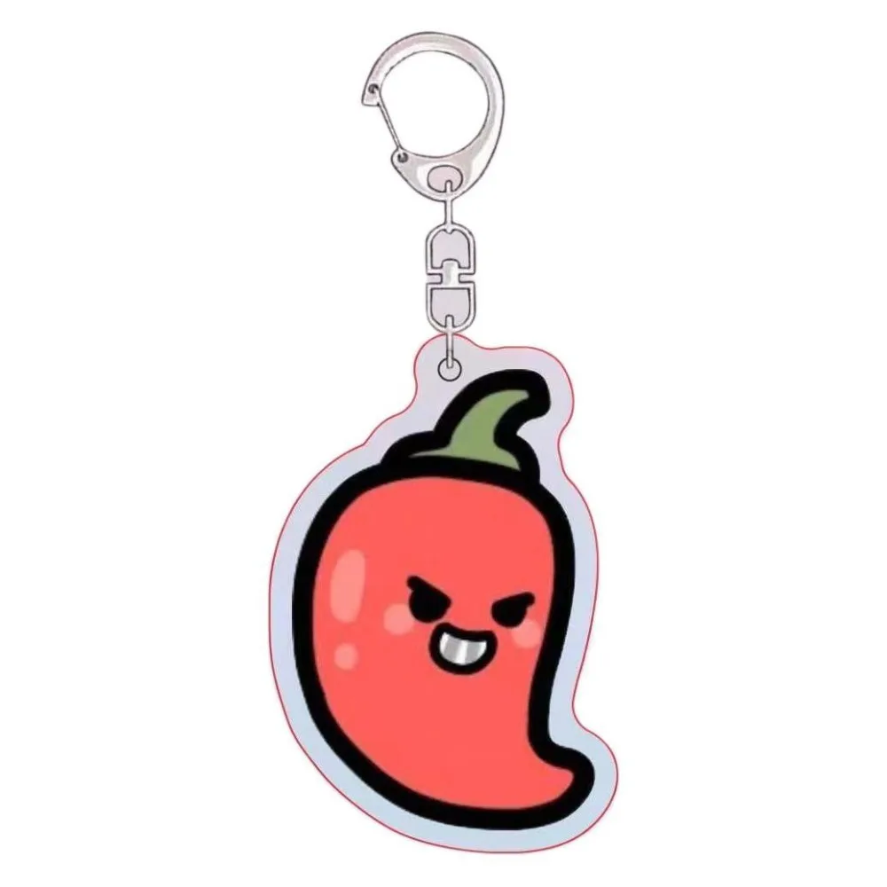 Popular Game Plant Monster Characters Q-version Acrylic Flat Keychain Cartoon Cute Flower Pendant Backpack Hanging Friend Gift