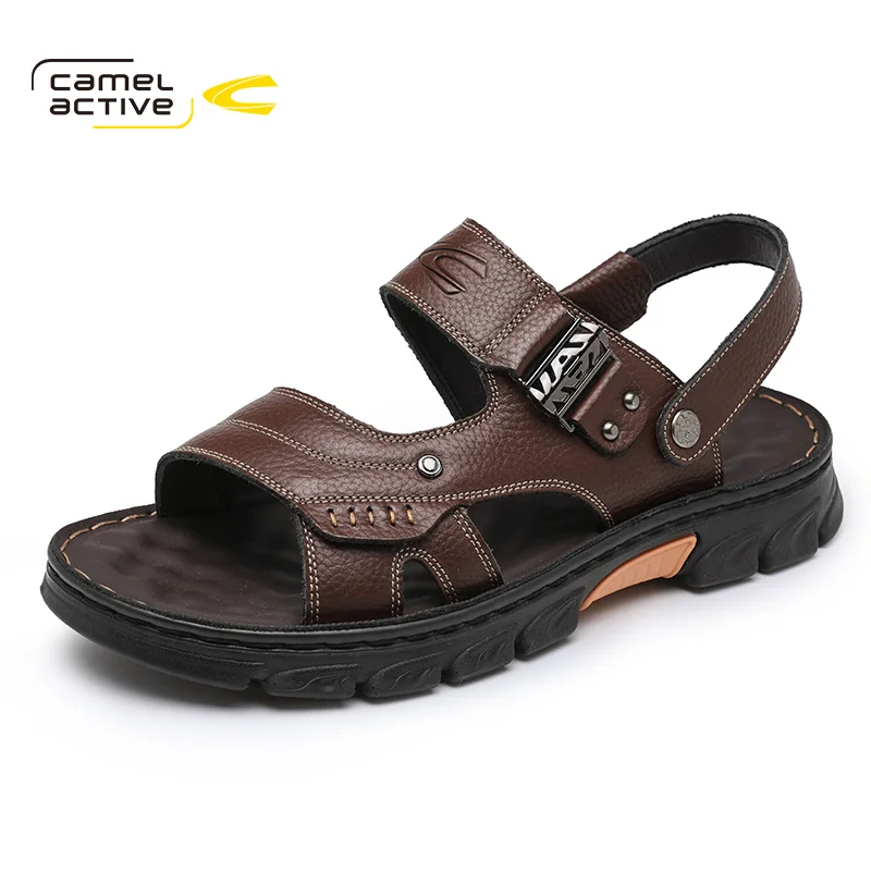 

Camel Active 2023 New Men's Shoes Comfortable Breathable Genuine Leather Outdoor Beach Sandals Lightweight Rubber Sole DQ120077