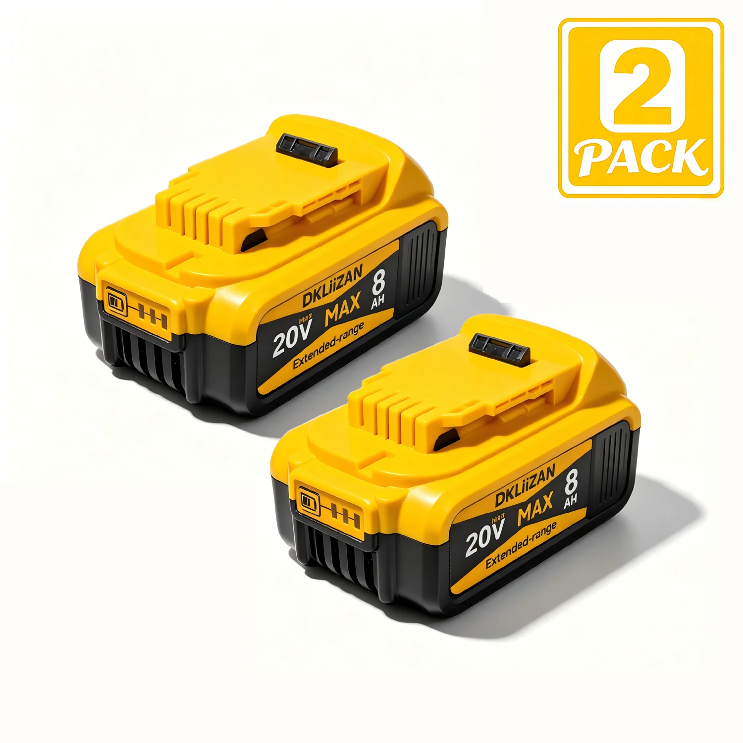 1/2/4 Pack 20V 8.0Ah Lithium-Ion Replacement Battery Compatible with Dewalt Cordless Tools DCB200 DCB202 DCB204 DCB206