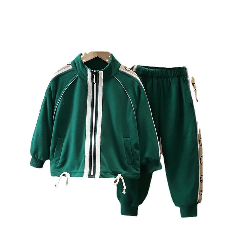 Spring Autumn Children Tracksuits Baby Boy Clothes Sets 2-10Years Toddler Kids Cotton Zipper Coat+Pants 2Pcs Boys Sports Set