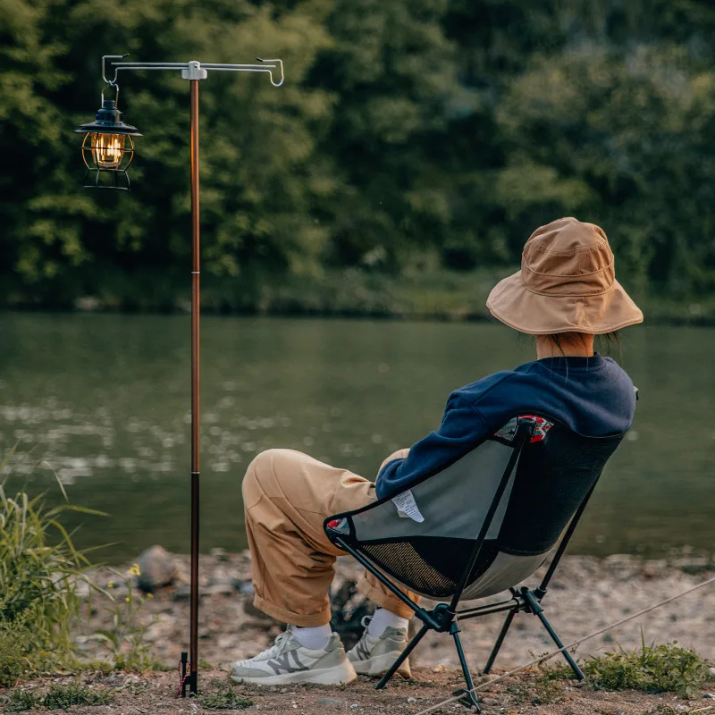 # Y Outdoor Camping Folding Chair Portable Backrest Beach Leisure Moon Chair Fishing Barbecue Self-driving Stool Sketching Unpac