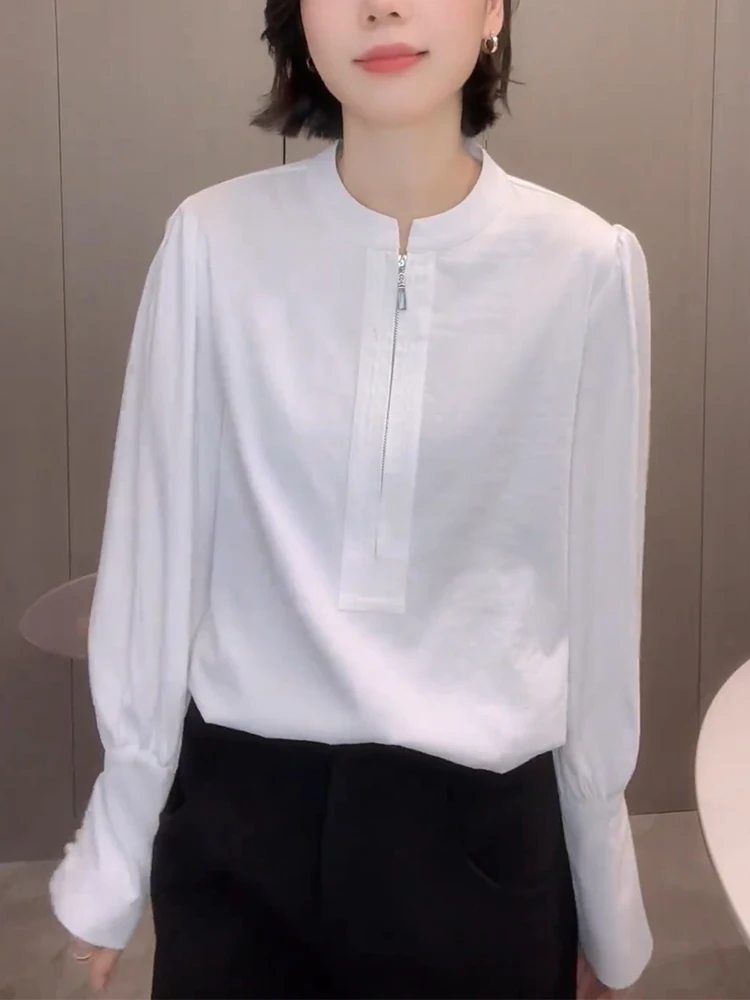 

Свободный повседневный топ на молнии для комфортных поездок, модный, омолаживающий, больших размеров, весенний, универсальный, с эффектом свободности