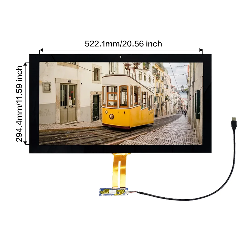 LESOWN IPS LCD Panel Screen Display Assembly 23.6 inch Wide Touchscreen 1920x1080 HDMI VGA Module for PC Laptop Computer