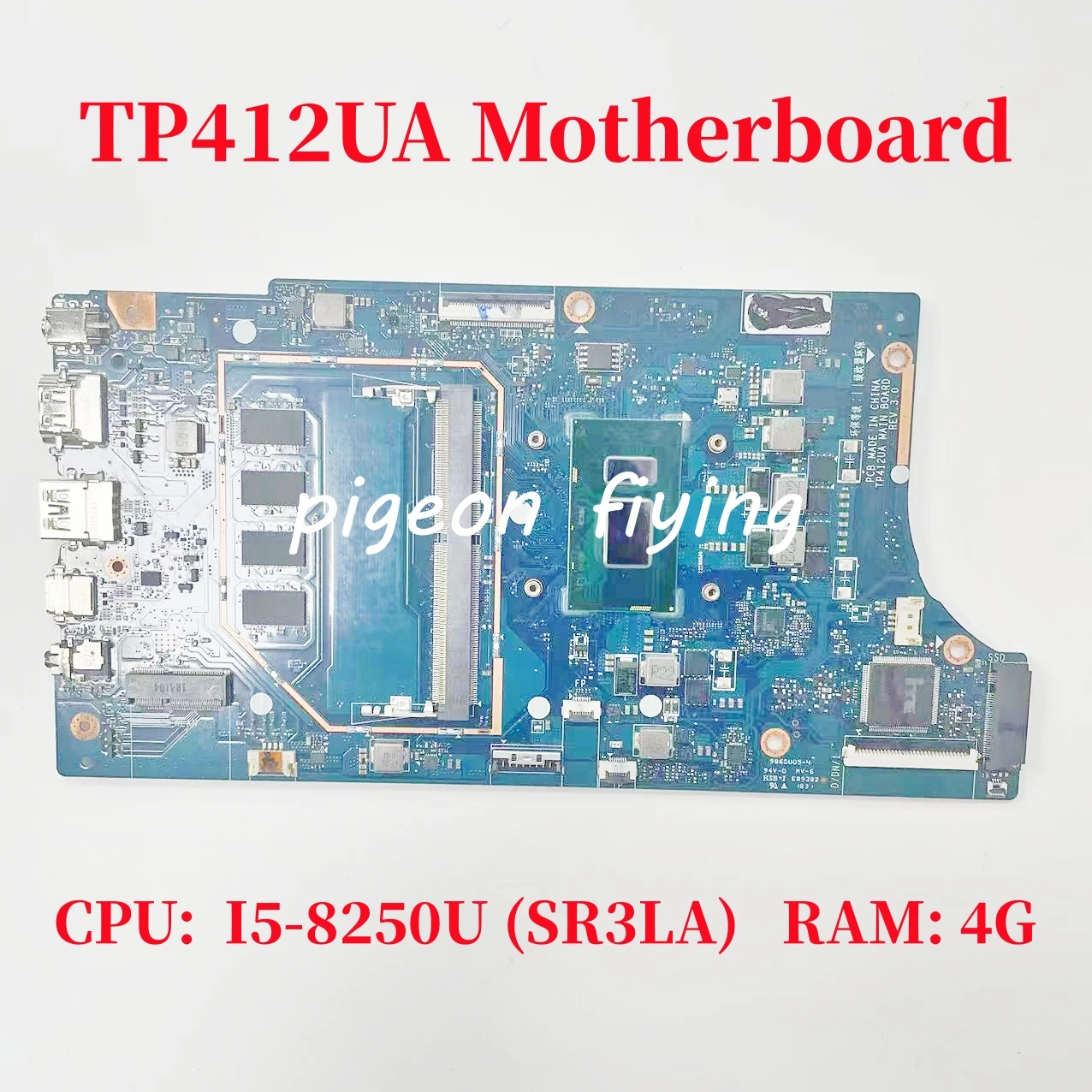 

TP412UA Mainboard For ASUS TP412UA TP412 TP412U Laptop Motherboard CPU: I5-8250U SR3LA RAM: 4G 100% Test OK