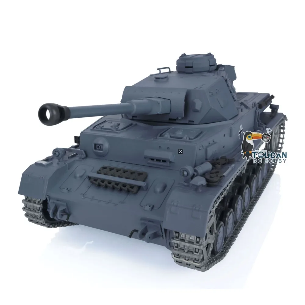 Giocattoli Heng Long 1/16 7.0 Tedesco Panzer IV F2 Versione aggiornata Carro armato RC 3859 Tracce in metallo BBs Shoot Veicoli da battaglia blindati TH17398