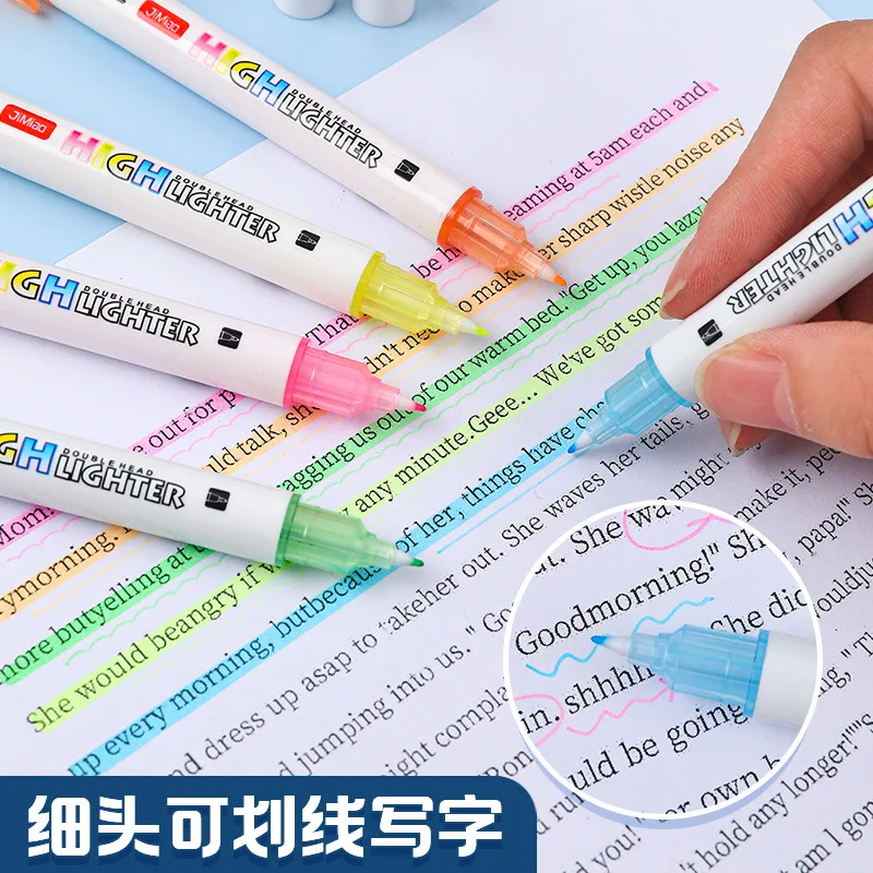 5 قطع/ هايلايتر برأسين – سريع الجفاف |   لوضع علامات الاجتماعات وخذ الملاحظات المدرسية |   القرطاسية الفنية وهدية العودة إلى المدرسة