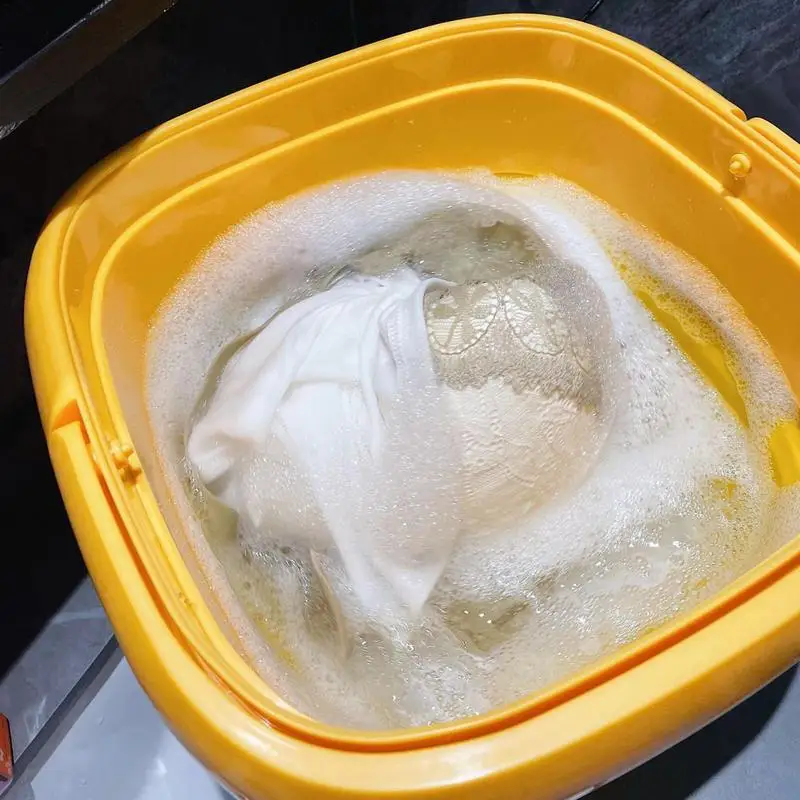 Mini Washing Machine Kids Clothes Washer Machine Yellow Duck Design Clothes Washing Tool For Apartment Dorm Camping RV Travel