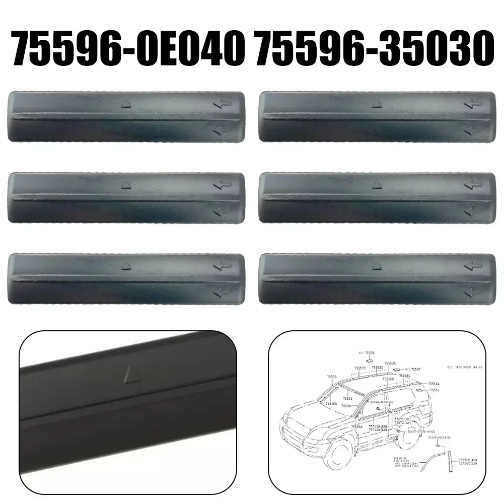 

6PCS Removal Kit Roof Rack Cover Rack Cap Wear-resistant 75596-0E040# ABS Removal Kit 75596-35030# For Toyota FJ-Cruiser