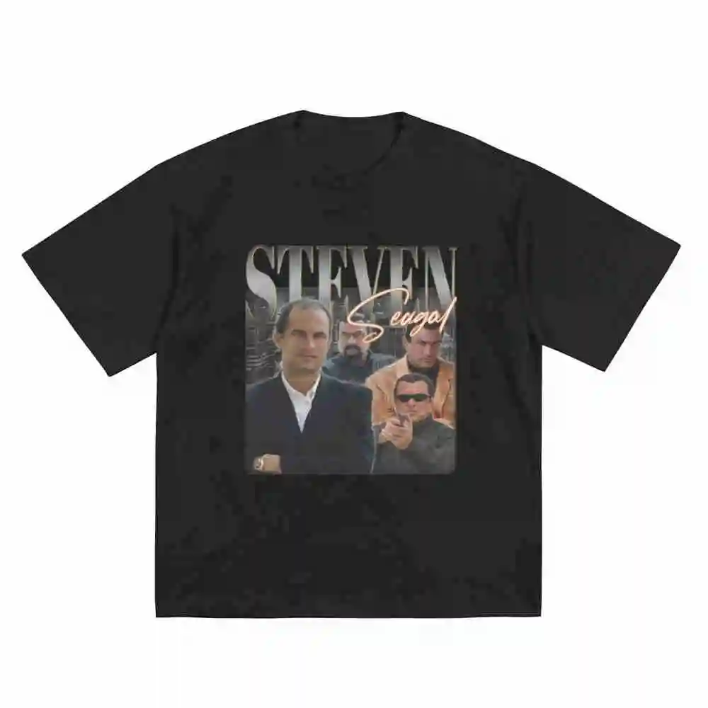 Steven Seagal Vintage T Frederic Retro 90S Bootleg Homage Rap Fans Short Sleeve Tee 100% Cotton T-Shirt