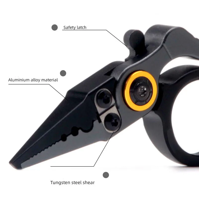 Small Fishing Pliers Aluminium alloy PE Line Scissors Outdoor Lure Mini Fishing Tools