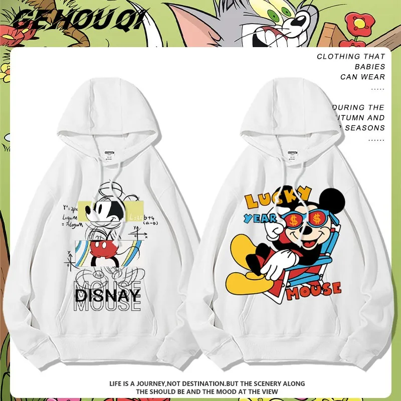 

Disney Mickey Mouse Hoodie Men's Fall American Fashion Coat Anime Children Fashion Loose Clothes Cotton