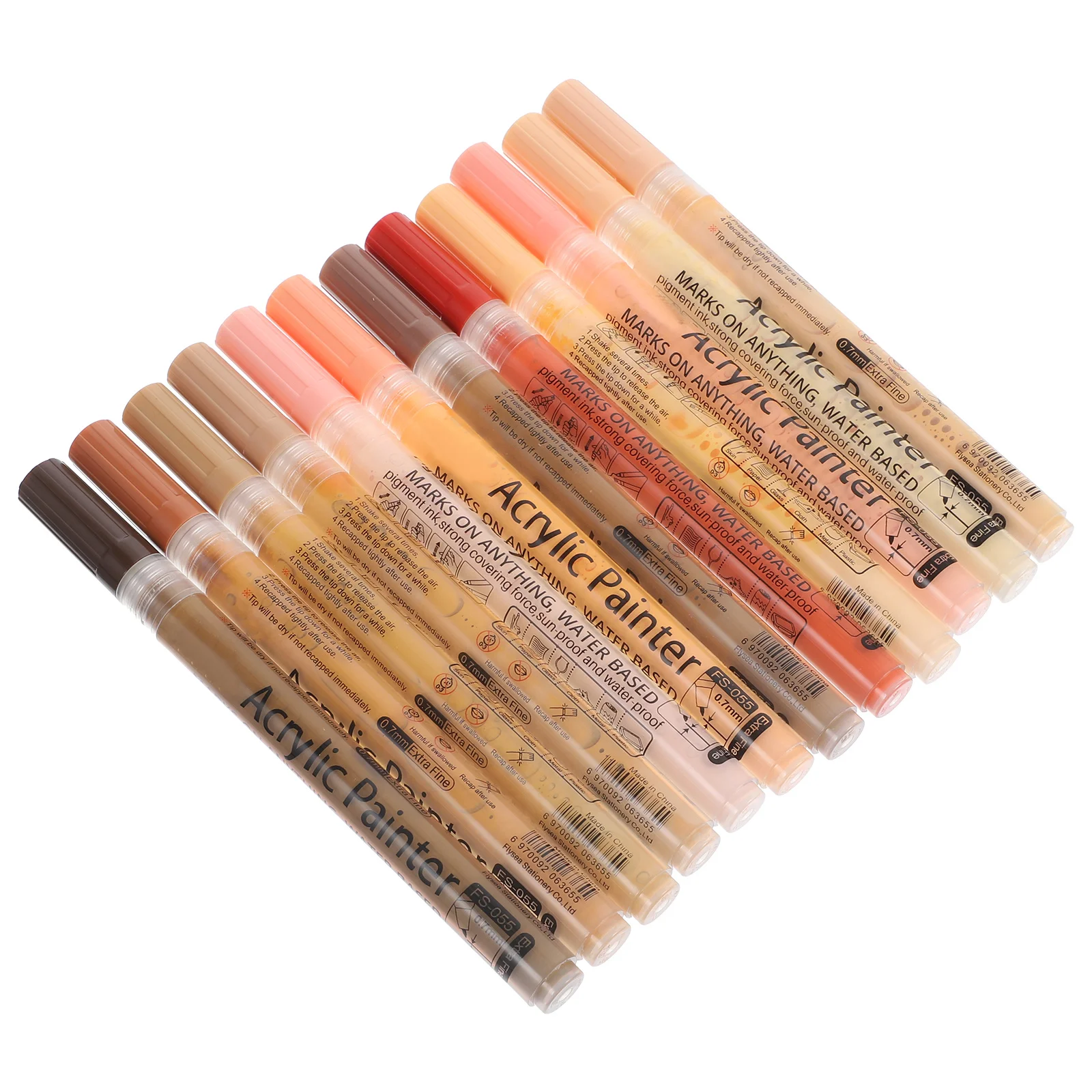 

1 set 1 Set Of Flexible Tip Acrylic Paint Pens For Sketching Drawing Doodling On Glass Wood Stone Ceramic Canvas Art Supplies