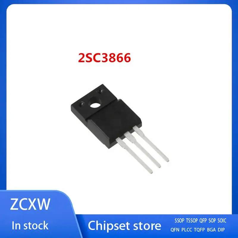 10PCS/LOT   2SC3866 C3866 TO-220F 3A 900V   NPN