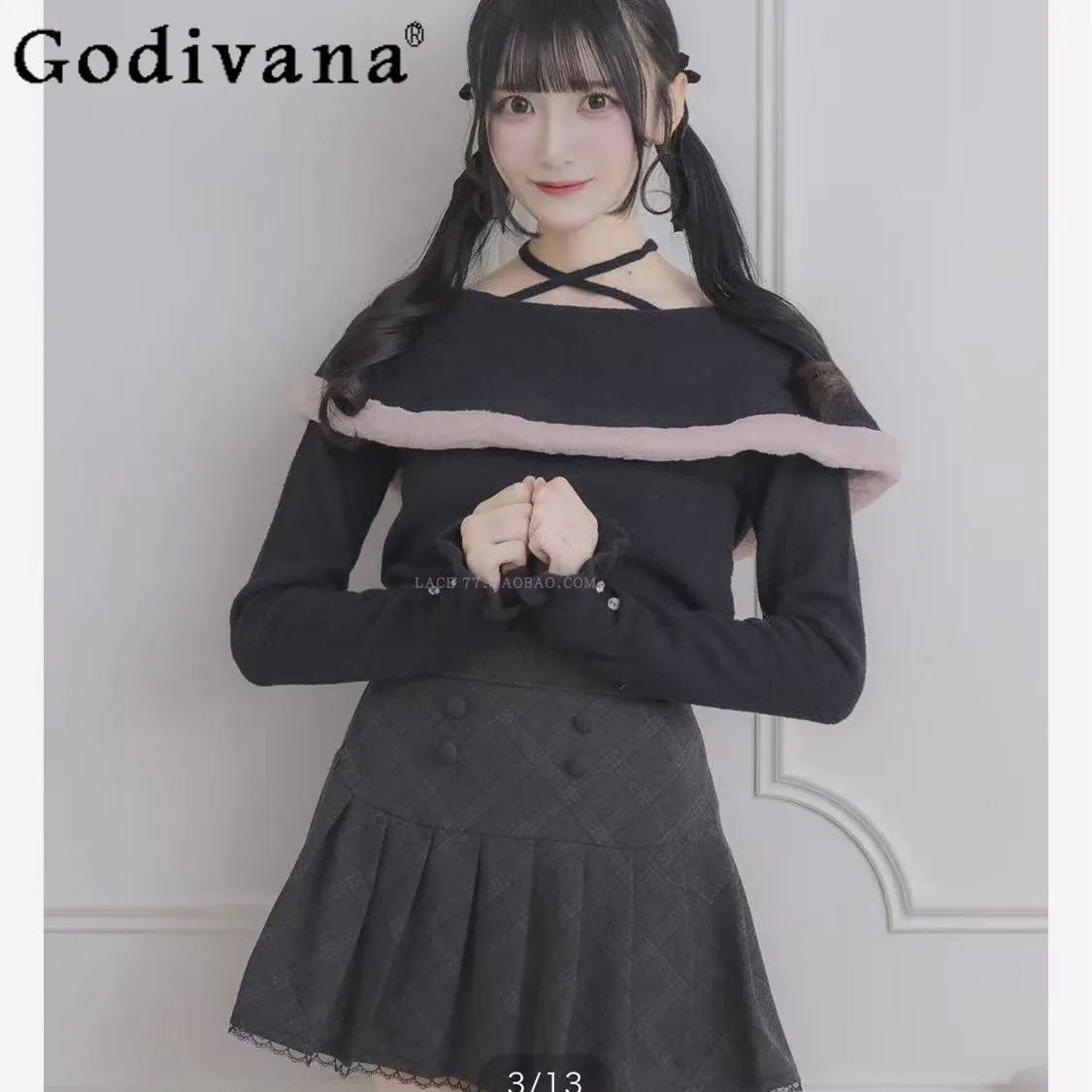 

Autumn Winter Japanese Style Sweet Fashion Sweater 2025 New Girls' Slim Fit Elegant Sweater Lady Daily Casual Knitted Pullovers