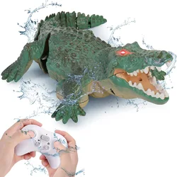 2.4G Raido RC Simulation Crocodile Model SpeedBoat Waterproof Long Battery Life Remote Control Boat Children's Water Toys Gift