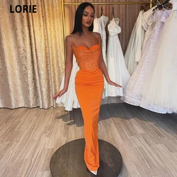 LORIE Off Shoulder Elegant Long Mermaid Evening Dress 2023 Pleated Sequins Formal Party Prom Gowns Vestidos De Ocasión Formales