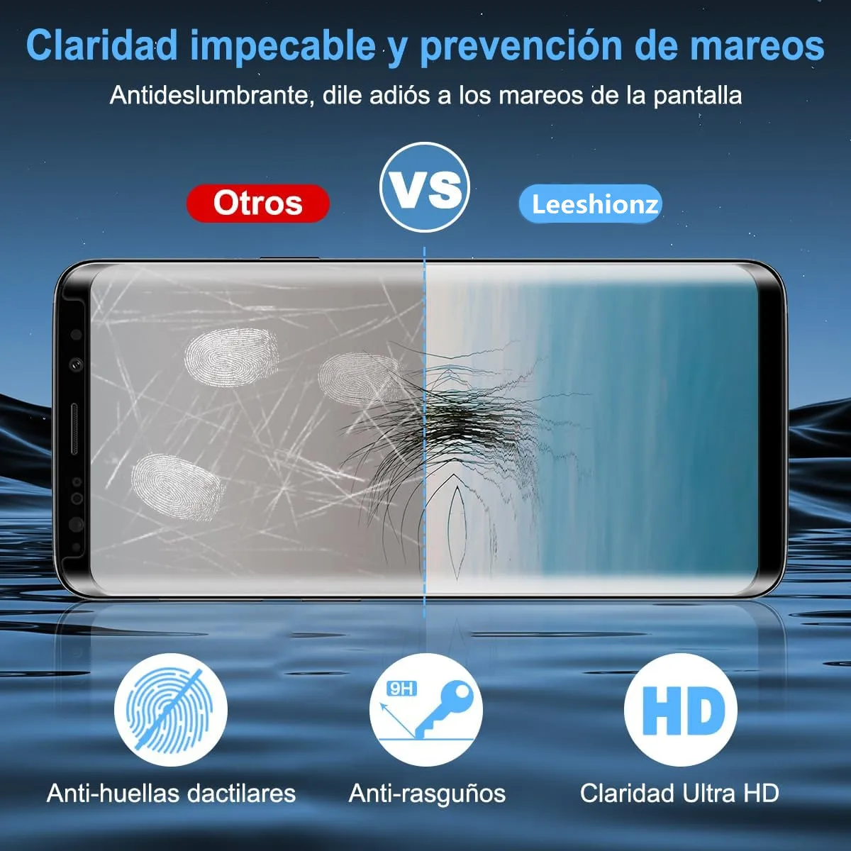 لهاتف Samsung Galaxy S8 S9 واقي شاشة عالي الوضوح مضاد للسقوط من الزجاج المقسى #6